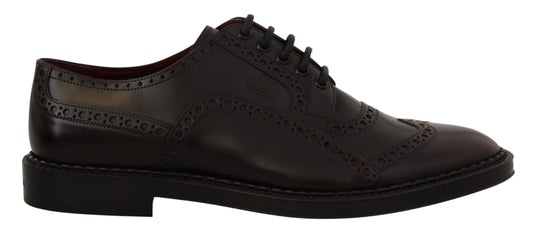 Chaussures derby formelles en cuir violet Dolce &amp; gabbana