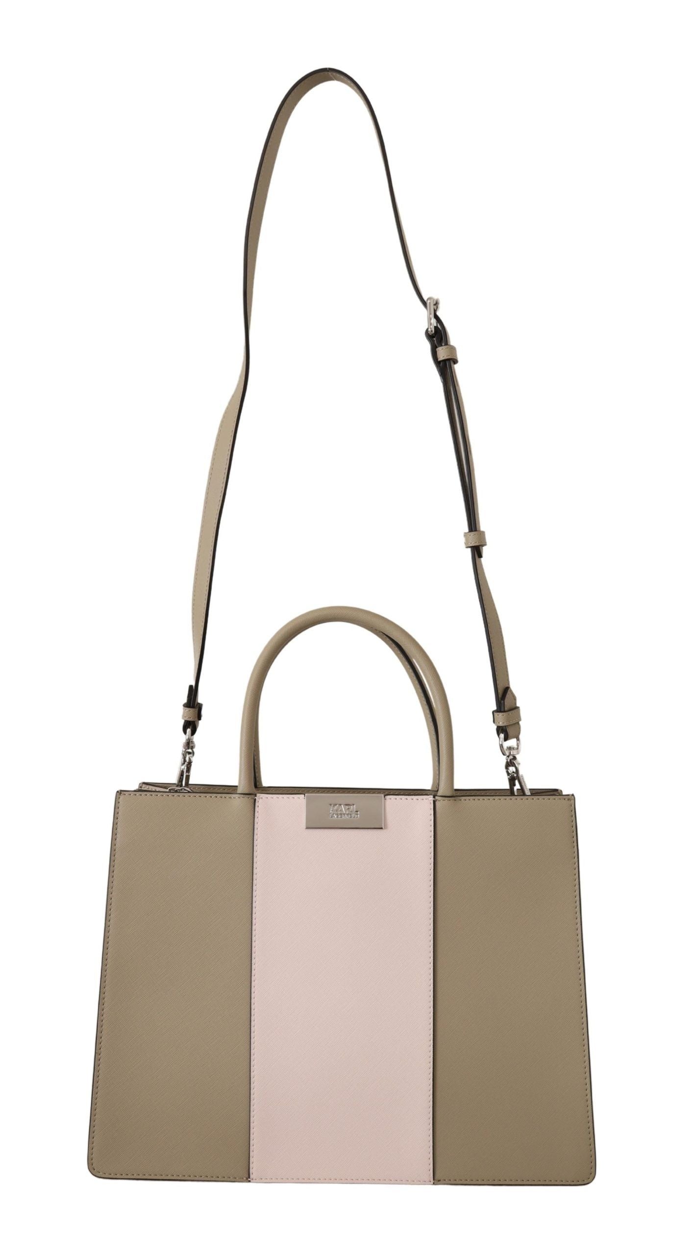 Bolso tote de poliuretano verde salvia Karl Lagerfeld