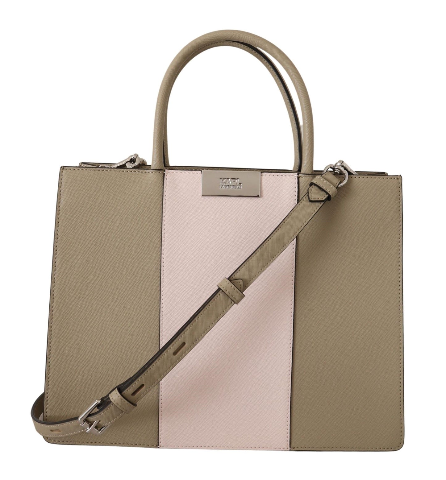 Bolso tote de poliuretano verde salvia Karl Lagerfeld