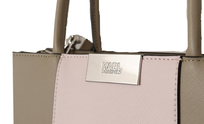 Bolso tote de poliuretano verde salvia Karl Lagerfeld