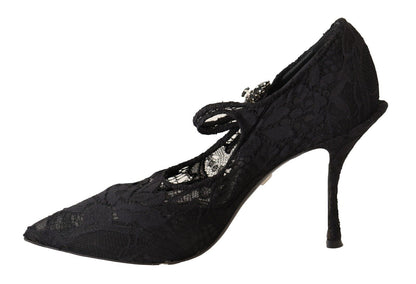 Dolce & Gabbana Elegant Black Lace Stiletto Pumps