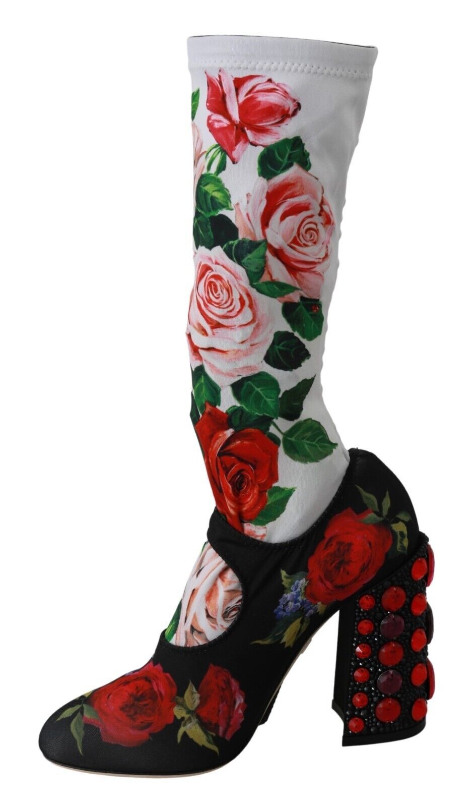 Dolce &amp; gabbana bottes chaussettes ornées de fleurs