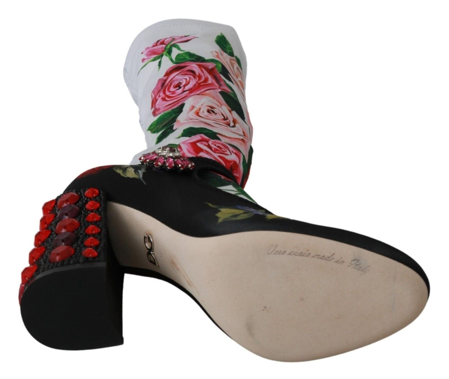 Dolce &amp; gabbana bottes chaussettes ornées de fleurs