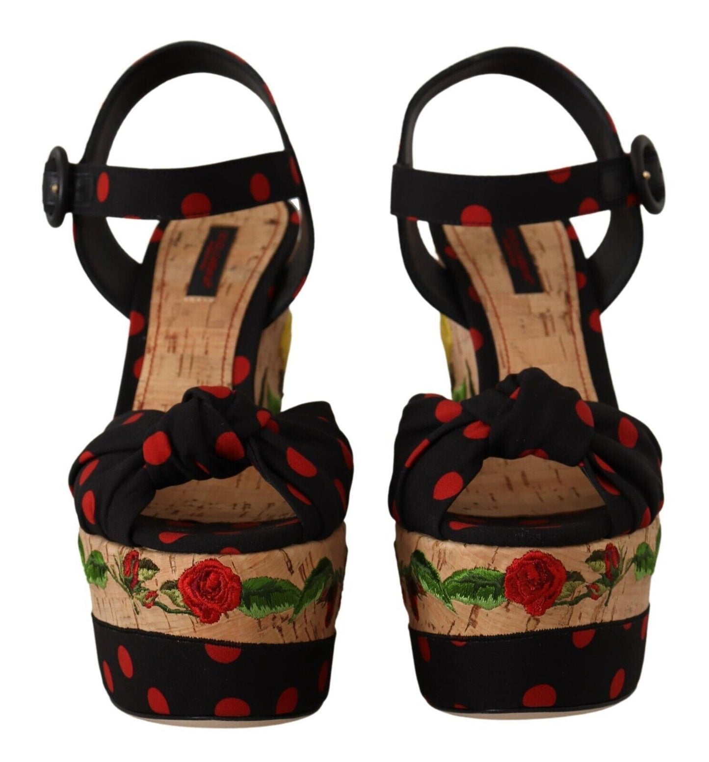 Talons plateforme en soie mélangée multicolore Dolce &amp; gabbana