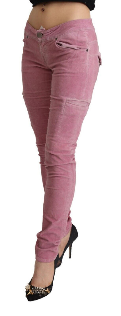 Jean skinny taille basse rose Acht