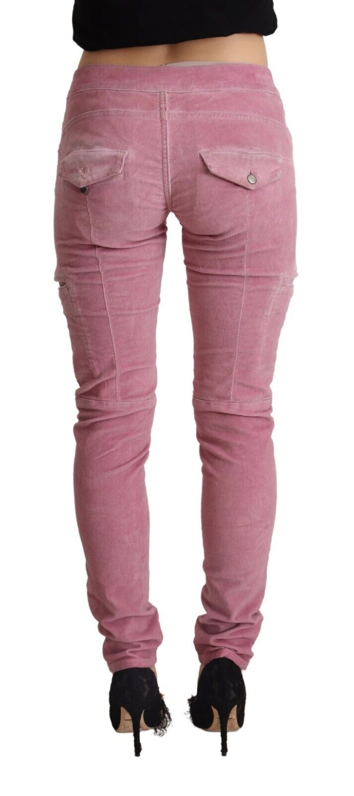 Jean skinny taille basse rose Acht