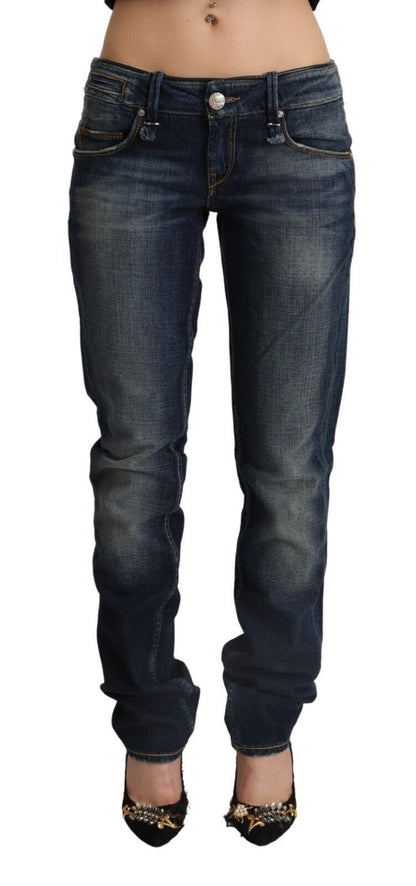 Jean skinny taille basse bleu foncé Acht