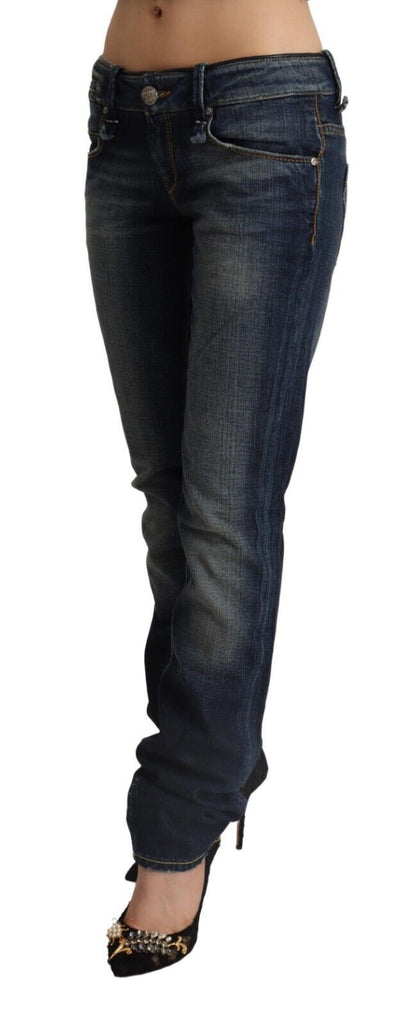 Jean skinny taille basse bleu foncé Acht