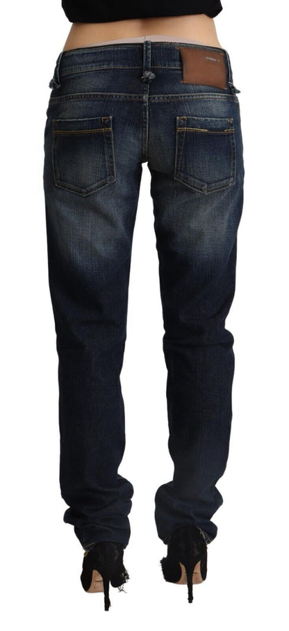 Jean skinny taille basse bleu foncé Acht