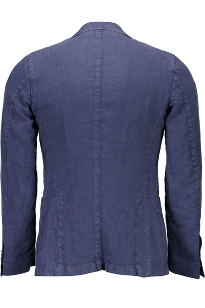 Gant veste classique en lin - bleu serein