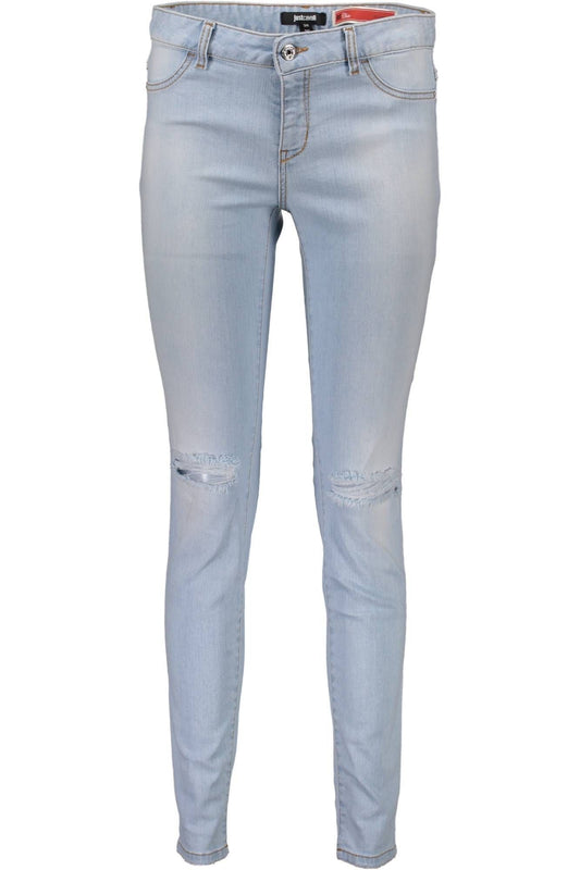 Just Cavalli - Jean en denim bleu clair délavé