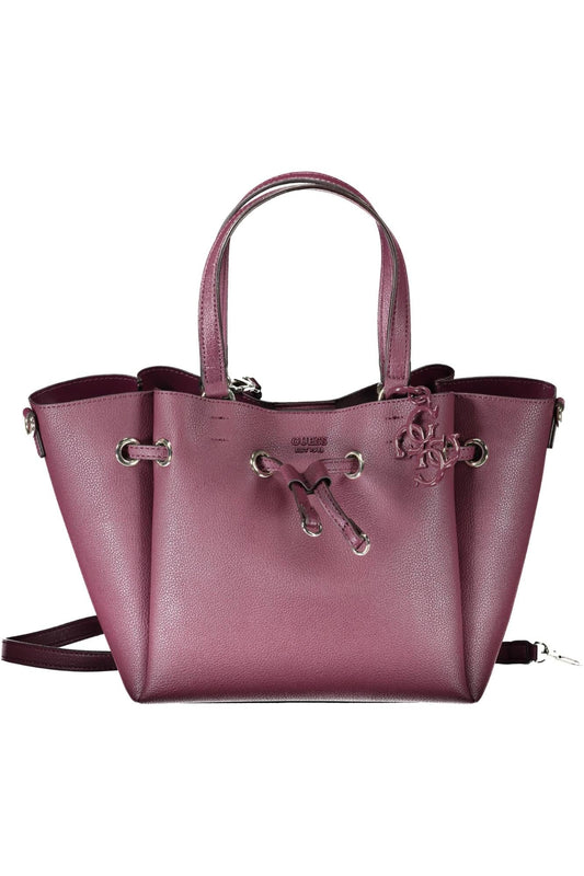 Sac à main violet Guess jeans avec bretelles polyvalentes