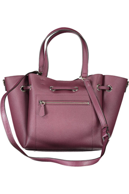 Sac à main violet Guess jeans avec bretelles polyvalentes