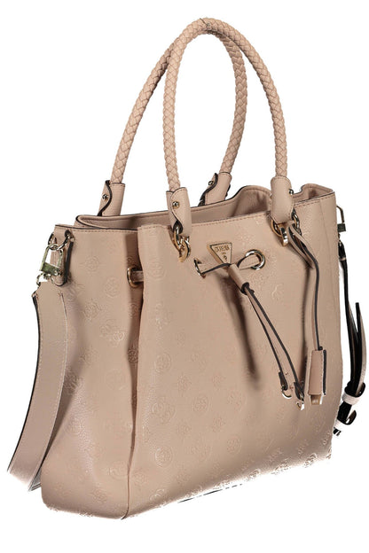 Guess Jeans Chic Pink Drawstring Handbag – Timeless Elegance