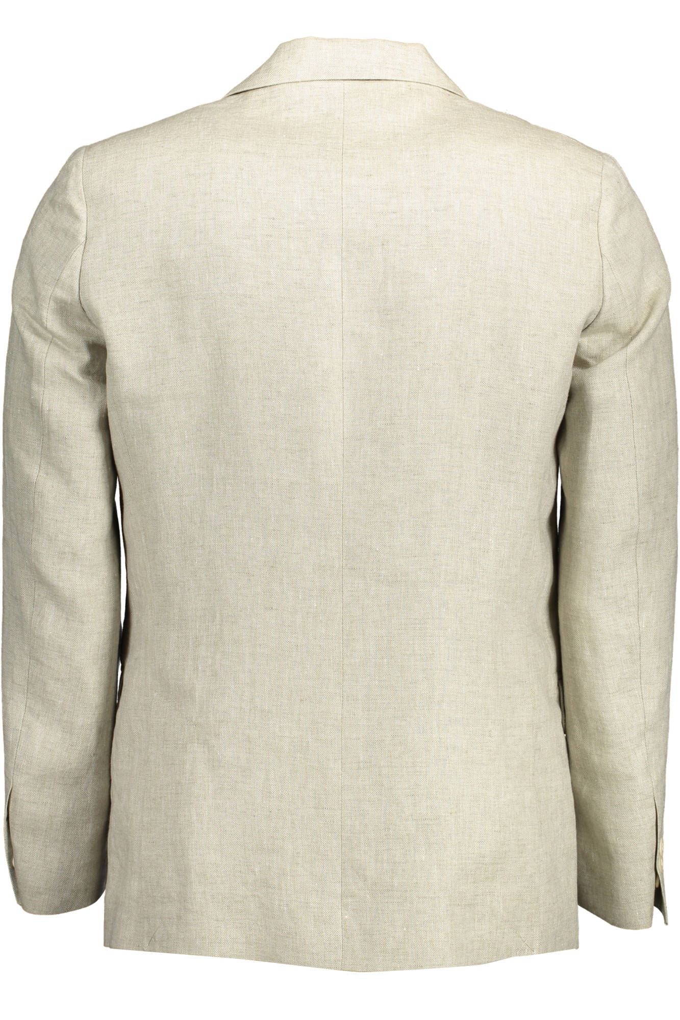 Veste classique en lin beige Gant avec logo