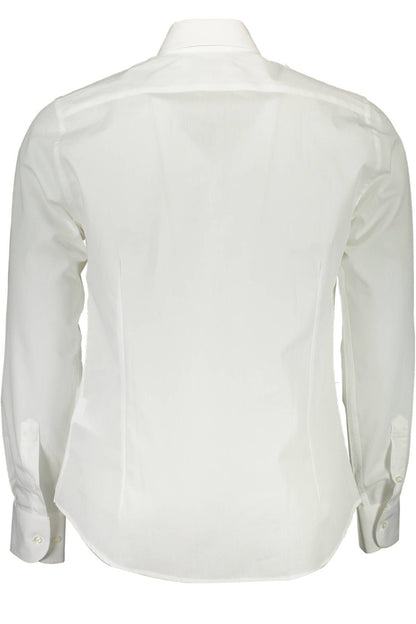 Chemise à manches longues en coton blanc La Martina