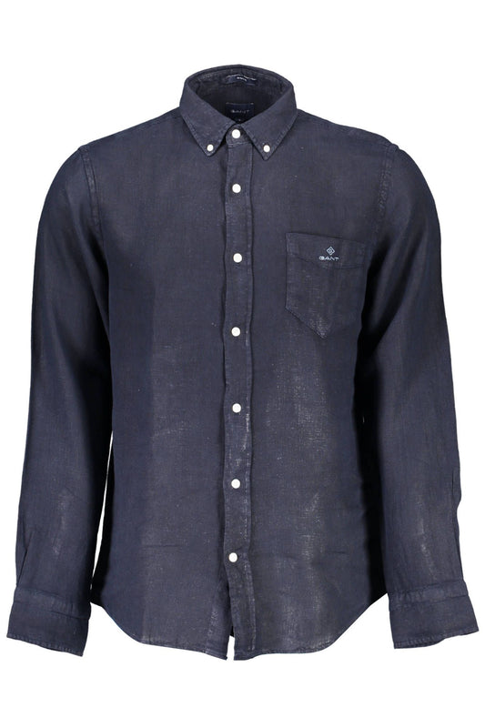 Gant - Chemise à manches courtes en lin - Bleu