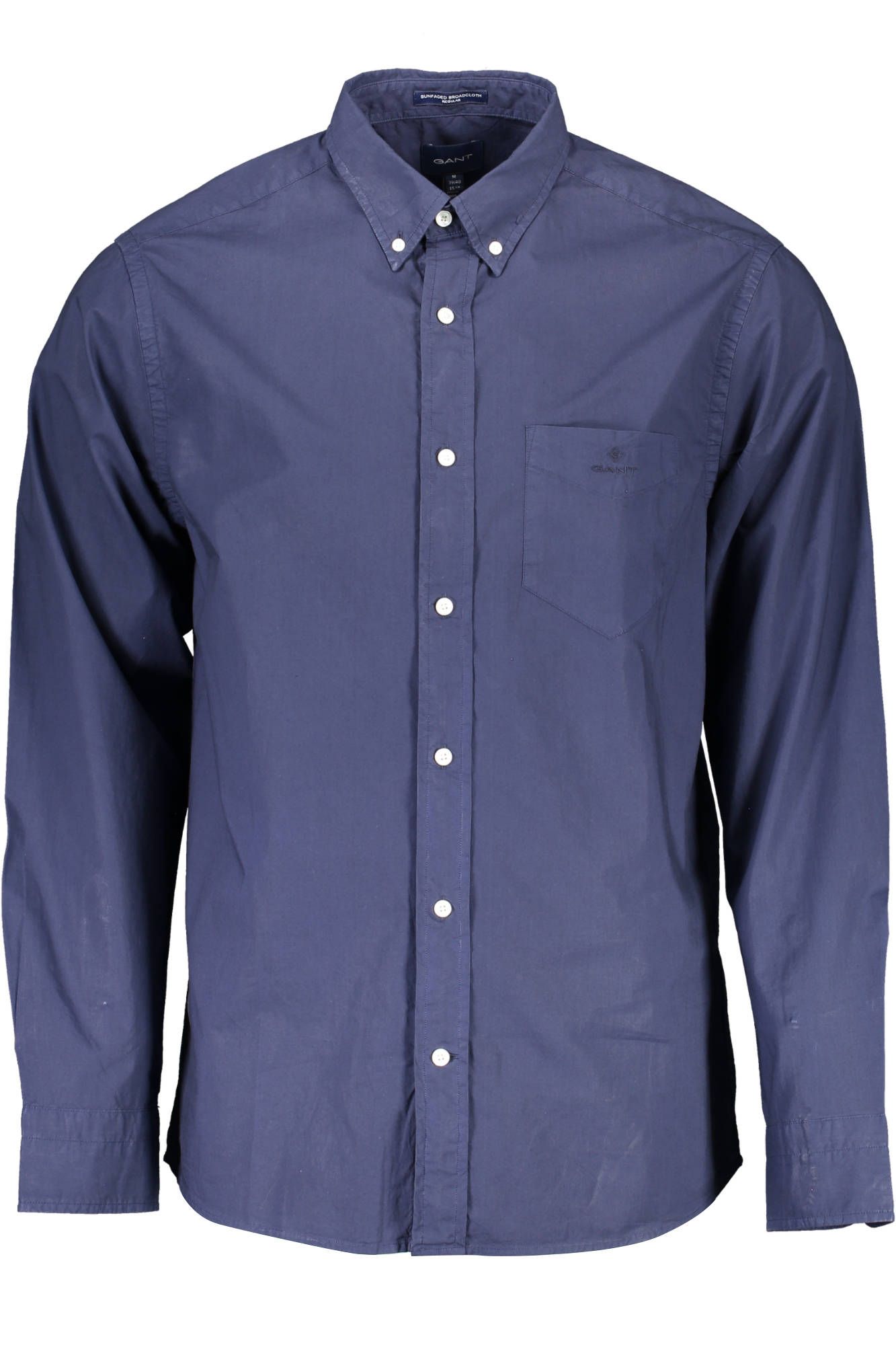 Chemise Gant classique bleue en coton biologique