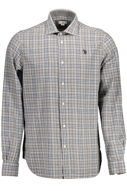 Nous polo assn. chemise à manches longues en coton gris