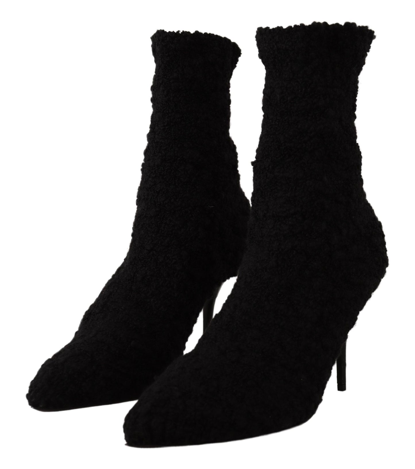 Bottes mi-mollet en viscose noires Dolce &amp; gabbana