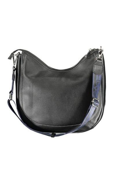 BYBLOS Elegant Black Polyurethane Handbag