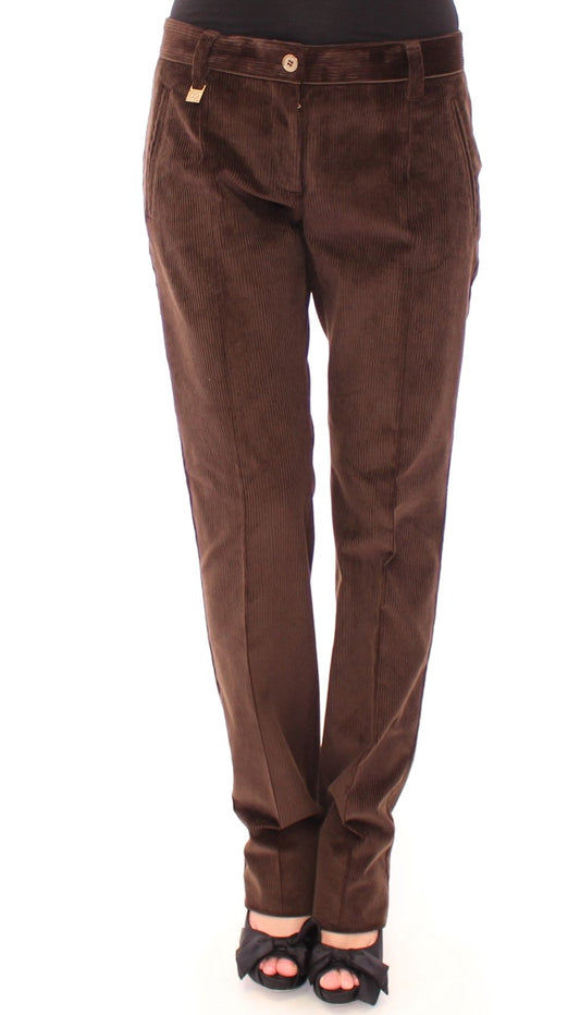 Pantalon en coton marron Dolce &amp; gabbana