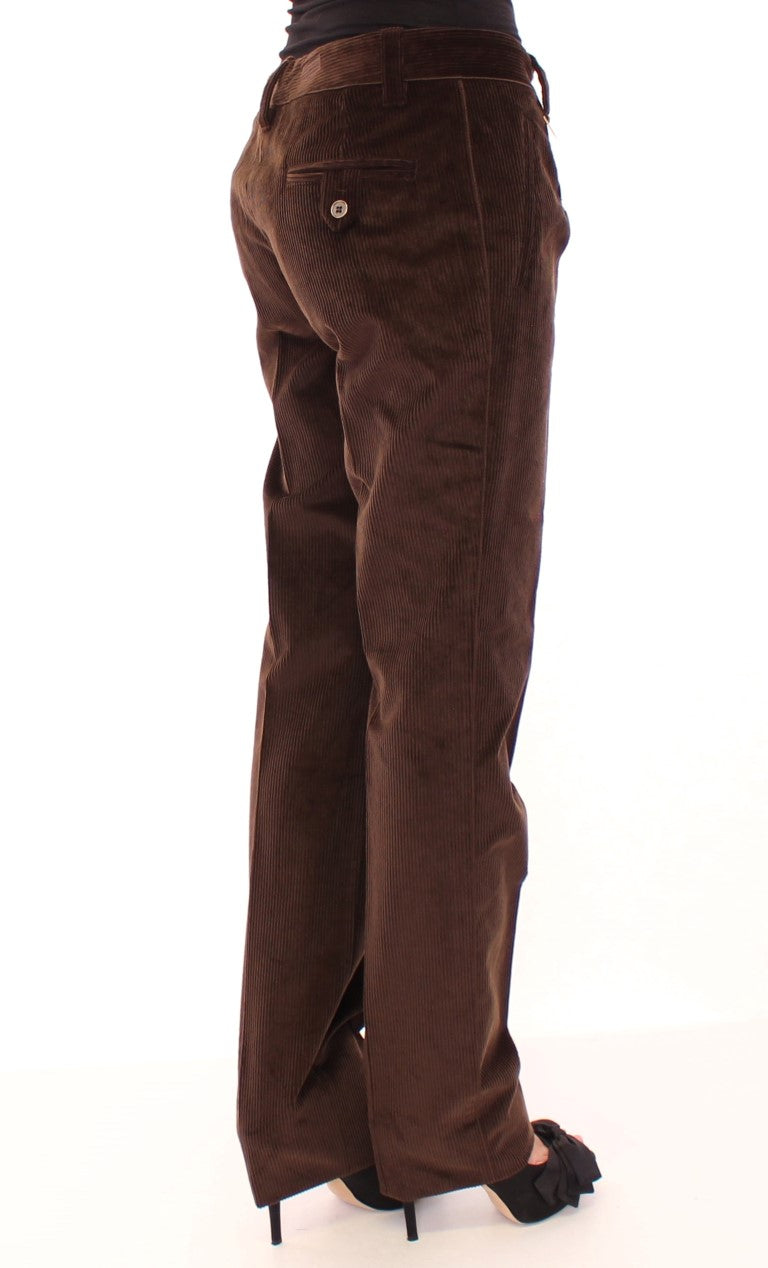 Pantalon en coton marron Dolce &amp; gabbana