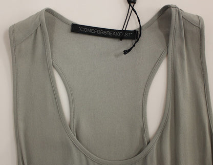 Top en viscose gris Comeforbreakfast – style intemporel