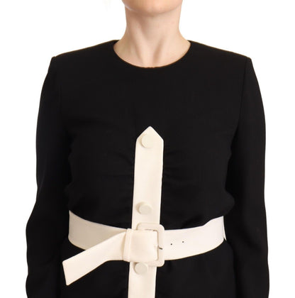 Mini-robe en laine noire Givenchy avec ceinture