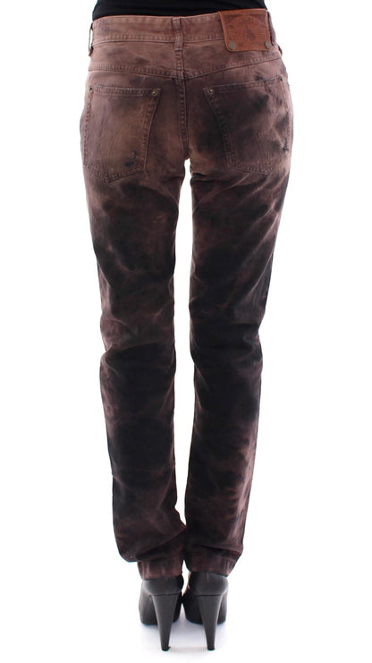 Pantalon en coton marron Dolce &amp; gabbana