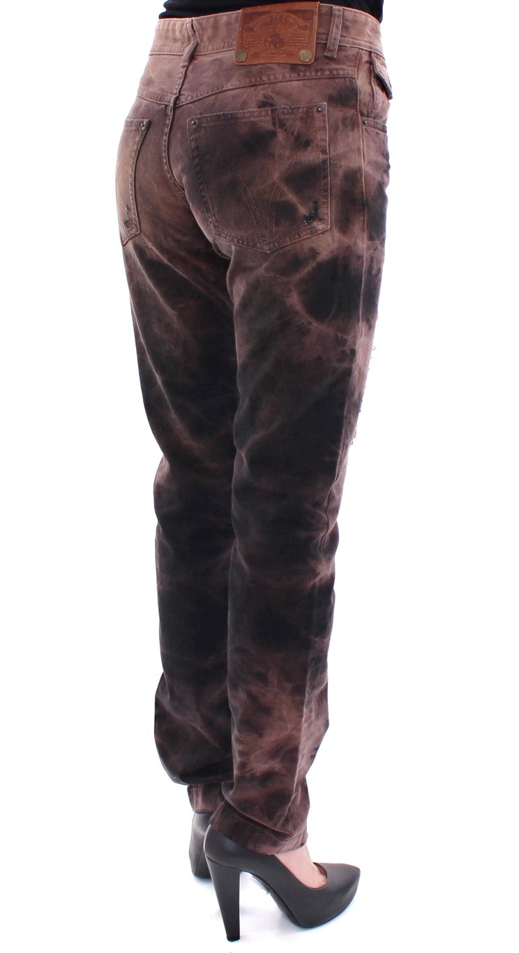 Pantalon en coton marron Dolce &amp; gabbana