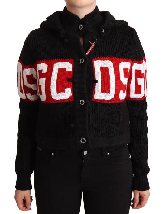 Veste cardigan en cachemire noir Gcds