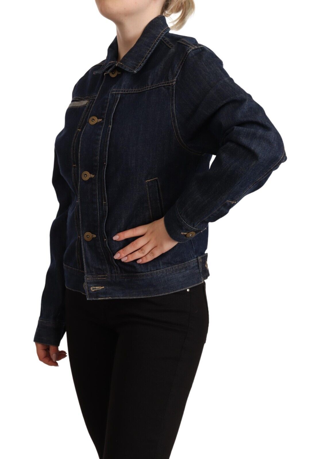 Master coat veste en jean bleu foncé