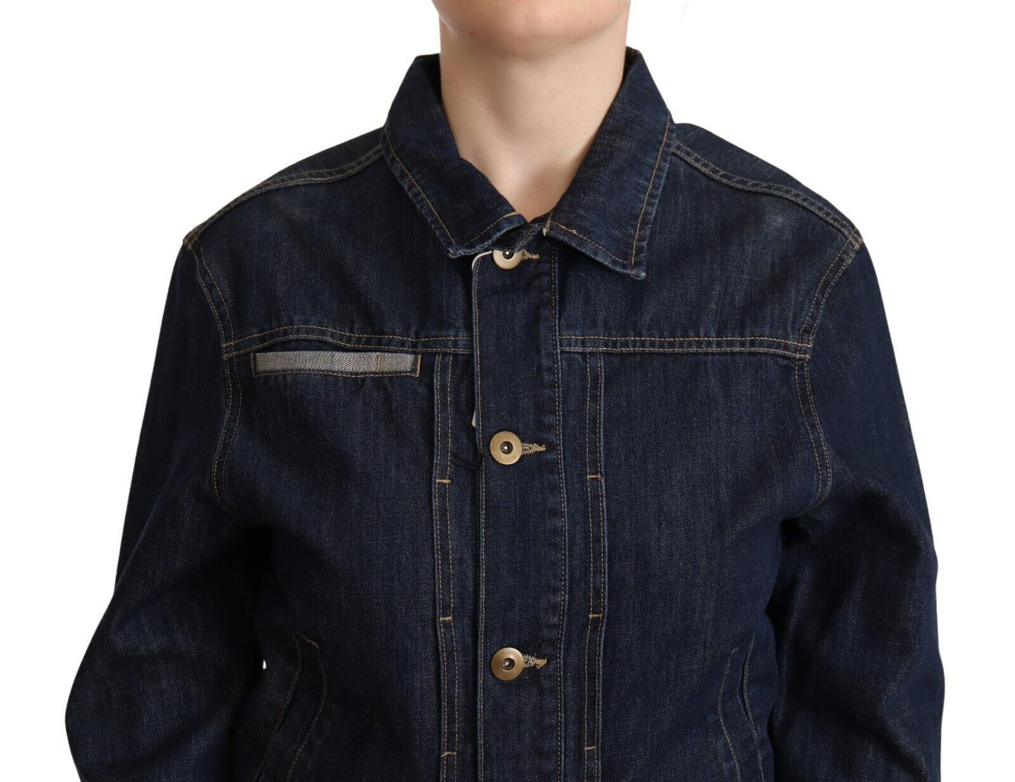 Master coat veste en jean bleu foncé