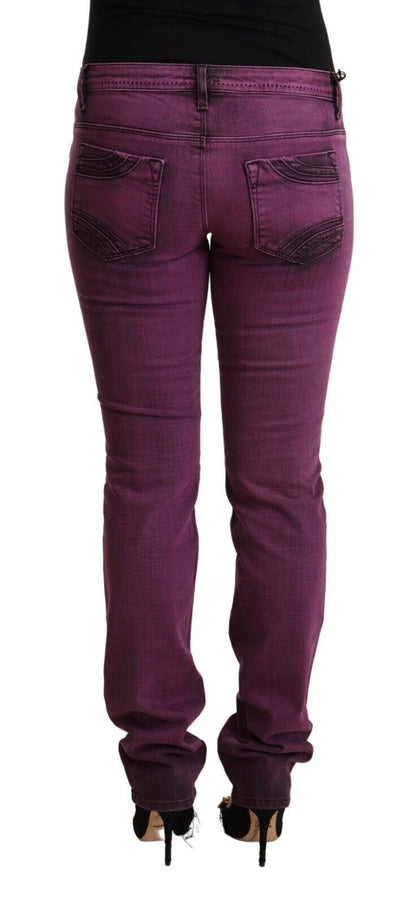 Costume national - Jean slim violet en denim