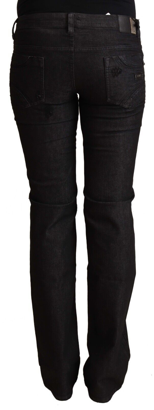 Costume national - Jean skinny taille basse en denim noir