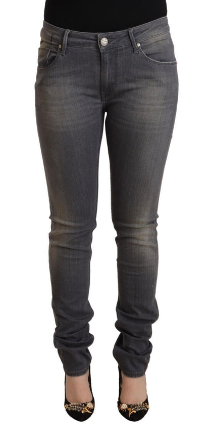 Jean skinny gris foncé Acht - fermeture zippée taille basse