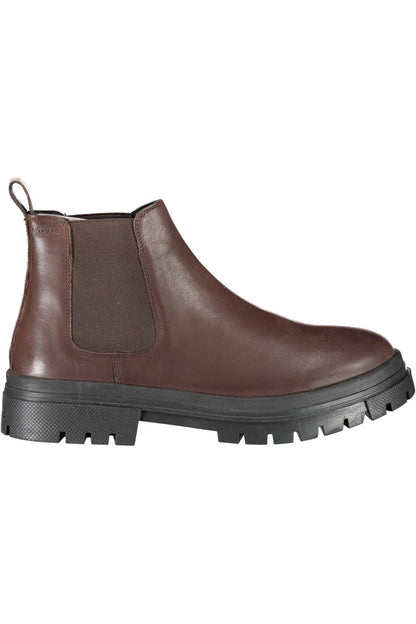 Bottines Levi's marron avec détail élastique sur le côté