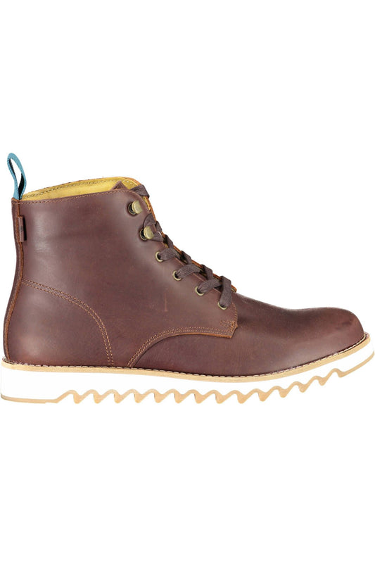 Bottines à lacets Levi's marron surélevées avec semelle contrastée