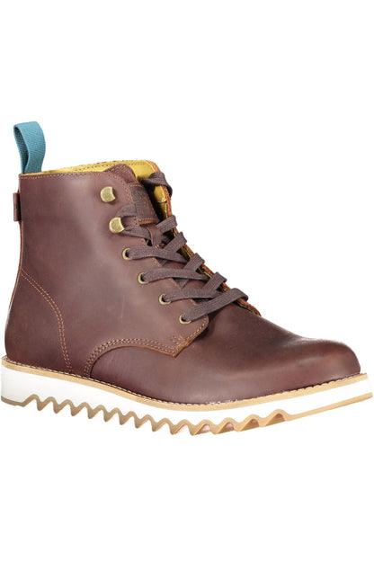 Bottines à lacets Levi's marron surélevées avec semelle contrastée