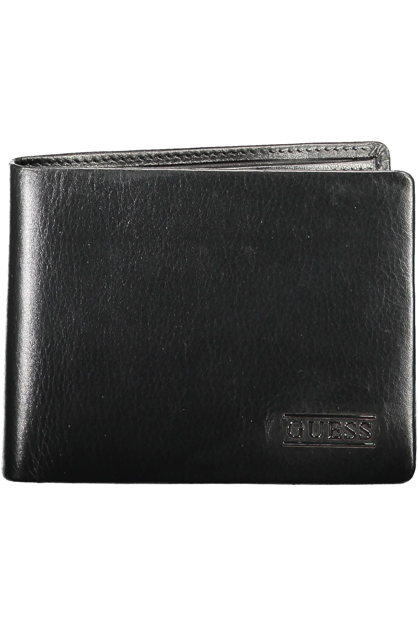 Portefeuille homme en cuir noir Guess jeans