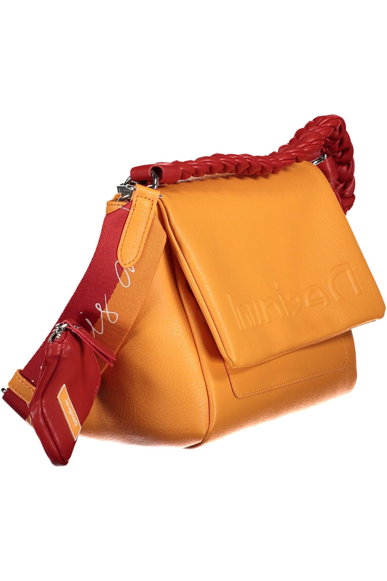 Sac bandoulière Desigual orange avec détails contrastés