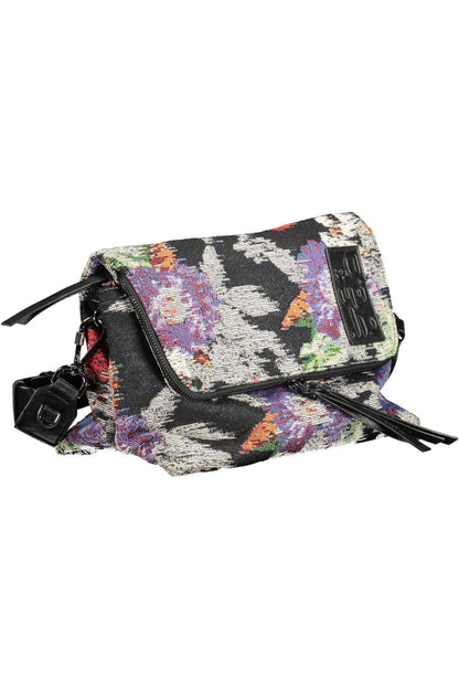 Sac à main Desigual en coton noir avec détails contrastés