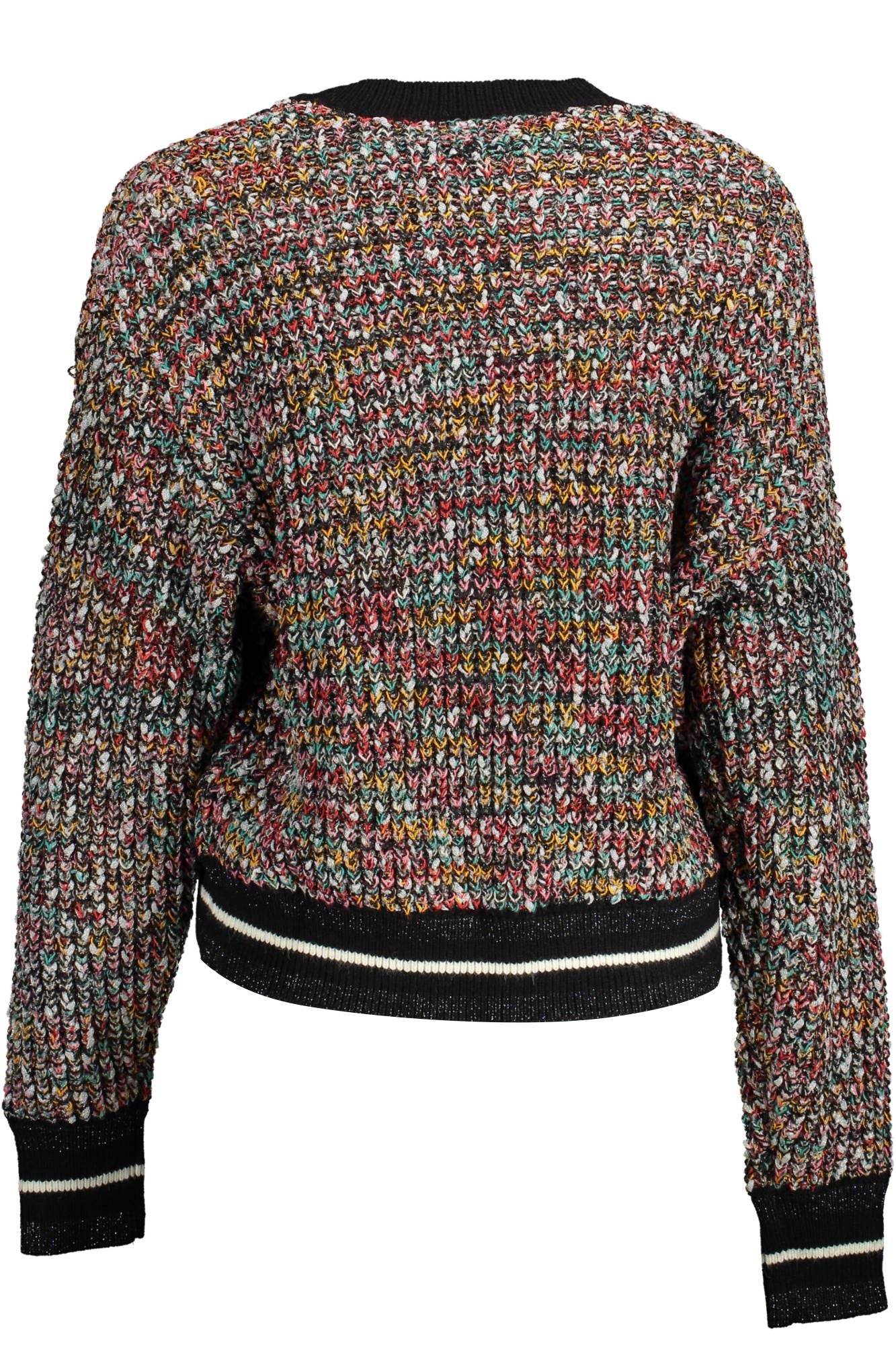 Pull Desigual énigmatique noir avec détails contrastés