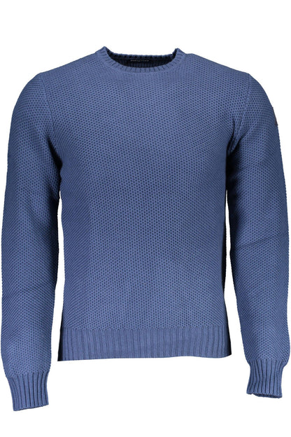 Pull col rond bleu en fibres recyclées North Sails