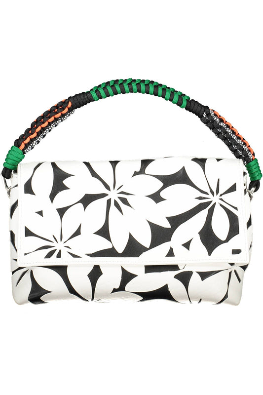 Desigual Chic Sac à bandoulière blanc avec détails contrastés