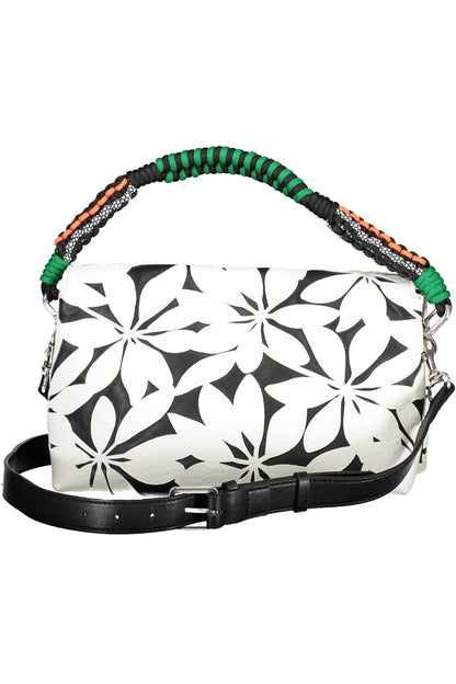 Desigual Chic Sac à bandoulière blanc avec détails contrastés