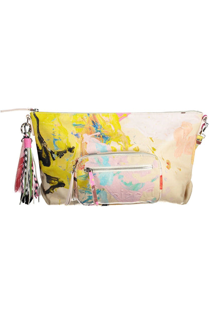 Sac porté épaule Desigual blanc avec détails contrastés