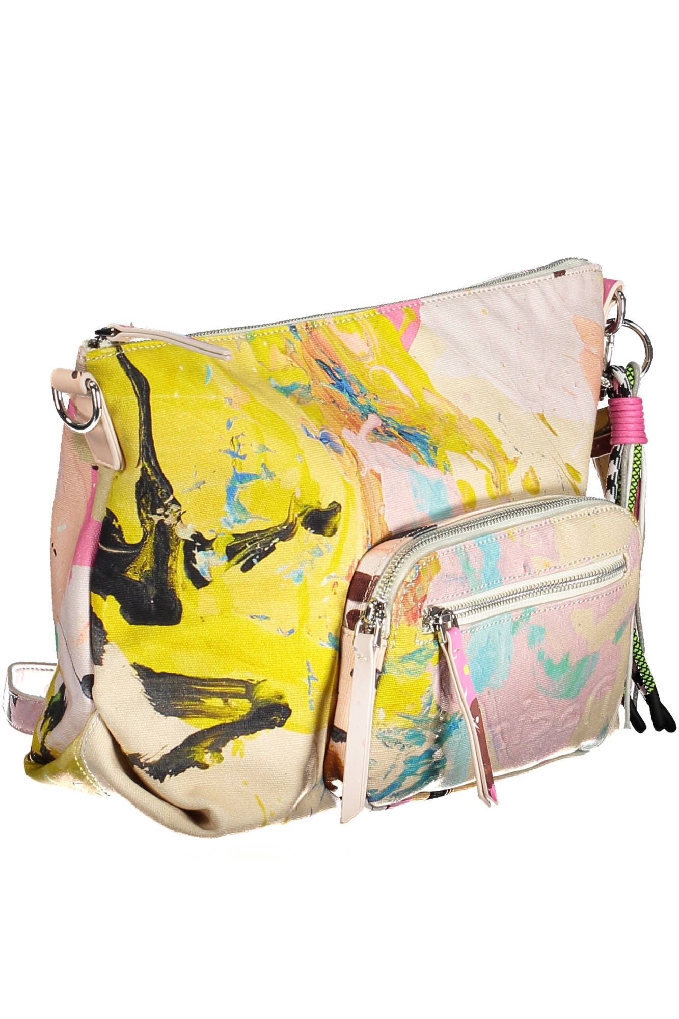 Sac porté épaule Desigual blanc avec détails contrastés