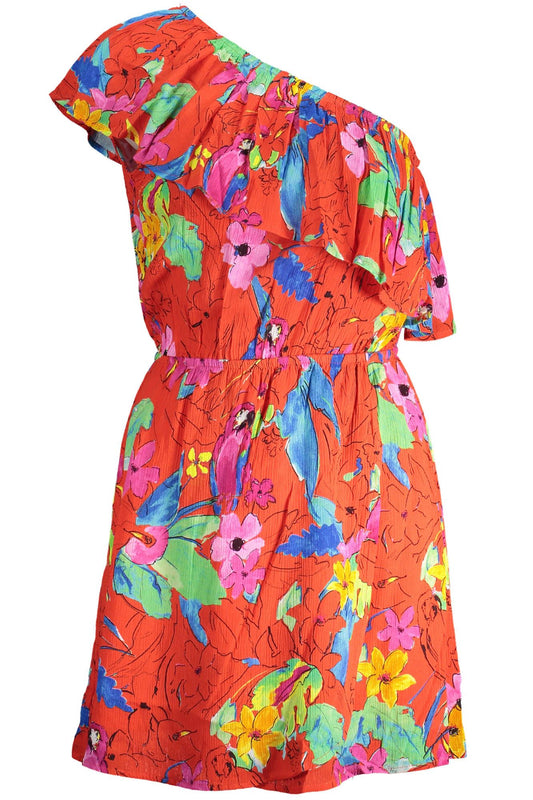 Robe Desigual rose asymétrique avec logo